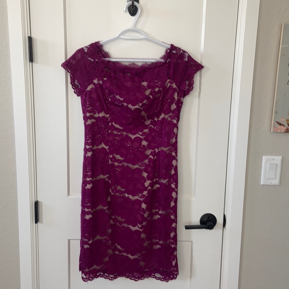Adrianna Papel Magenta lace dress